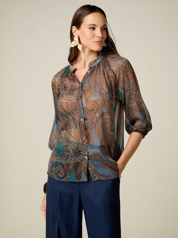 Patterned georgette shirt