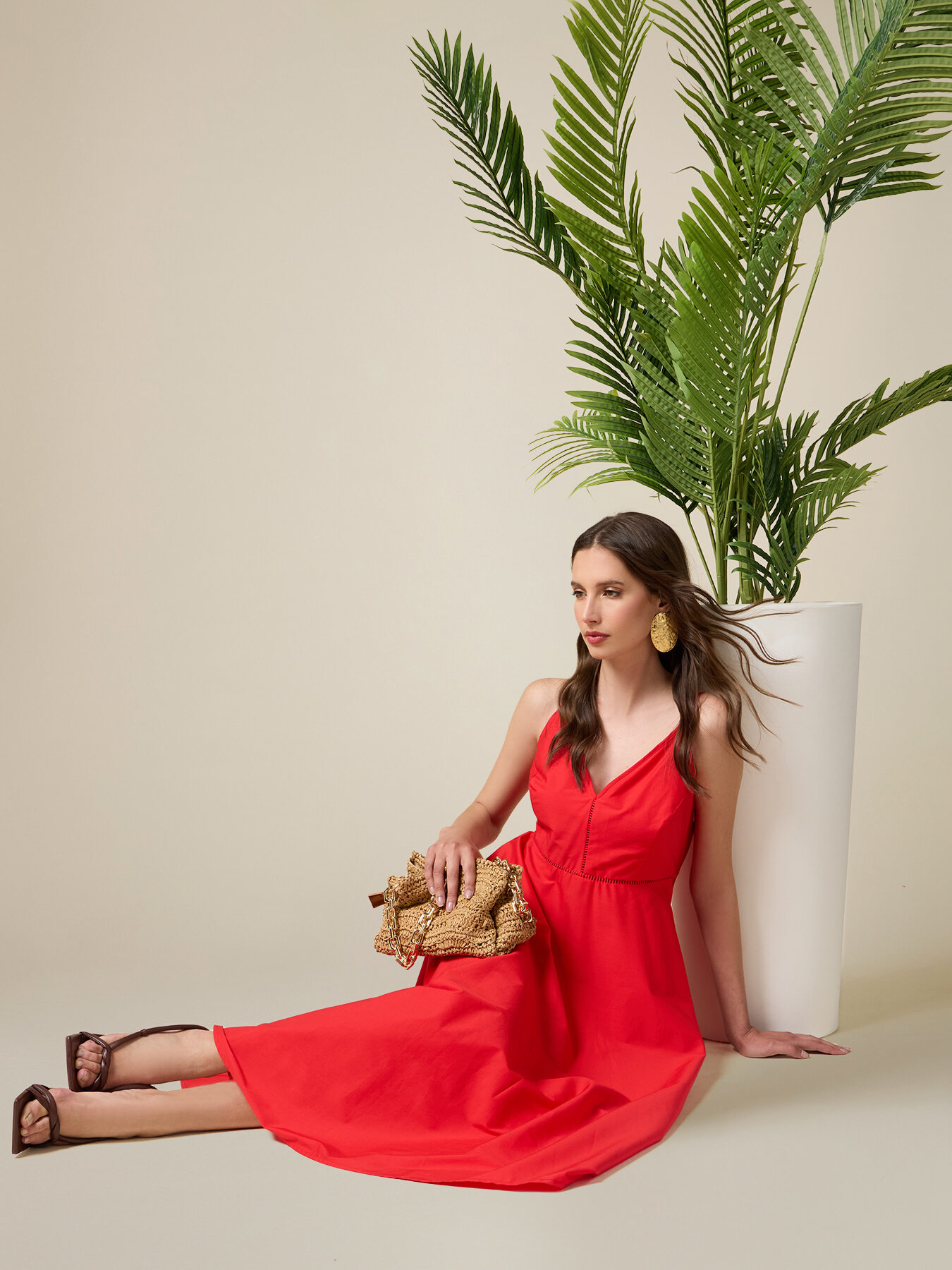 Langes Sommerkleid aus Popeline image number 3