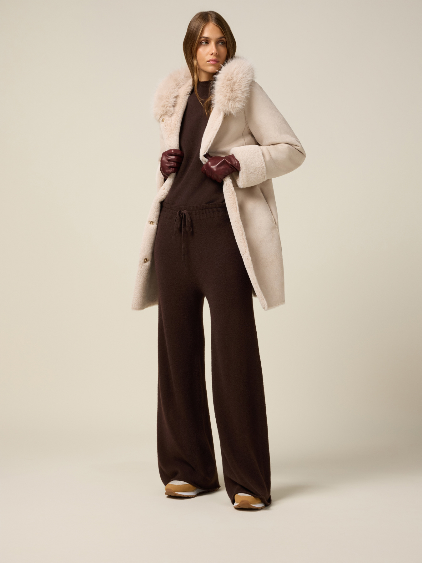 Knit palazzo pants image number 0