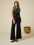 Dual-fabric jumpsuit image number 3