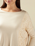 Maglia over con inserto in pizzo image number 2
