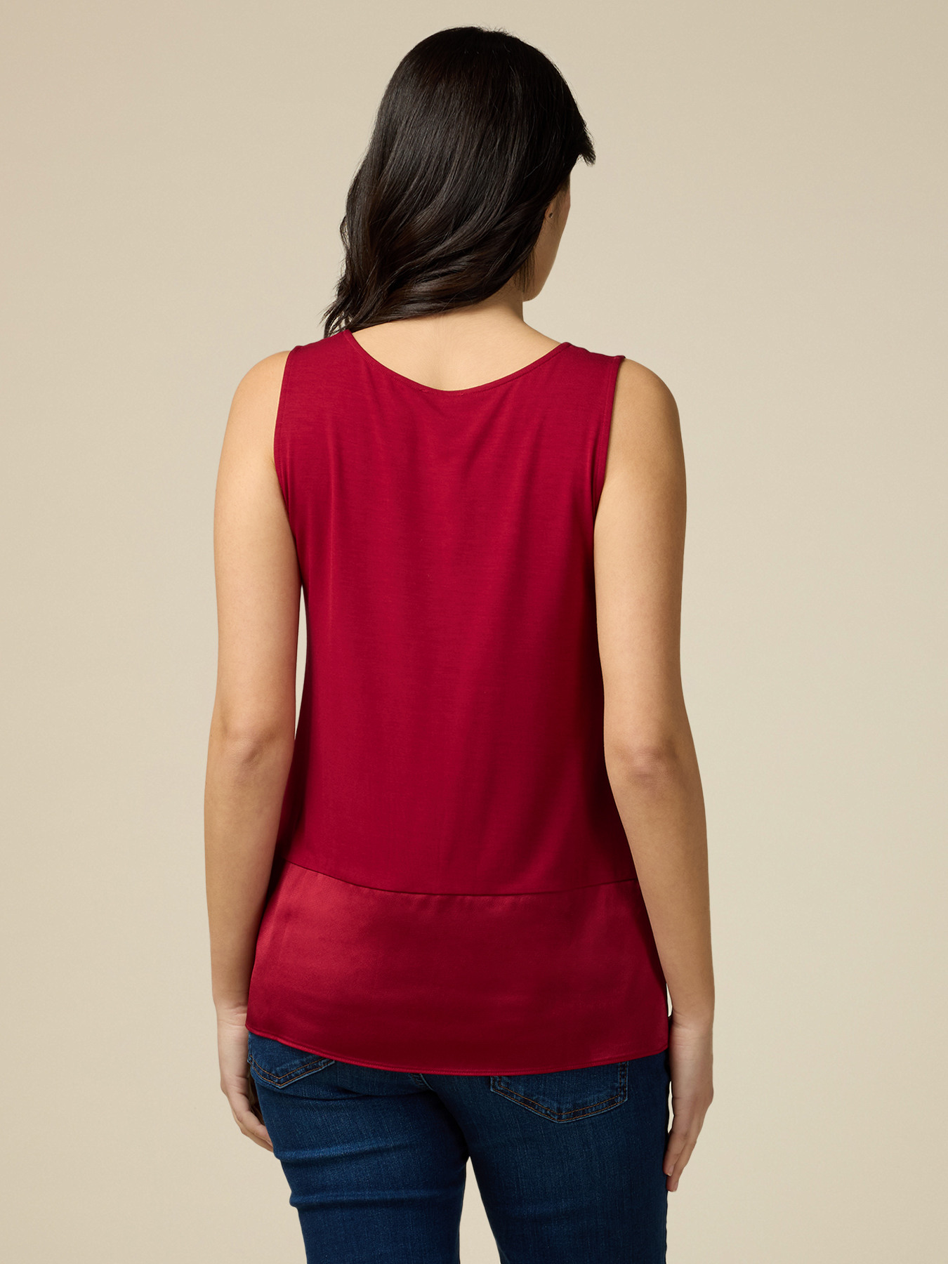 Top with satin insert image number 1