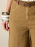 Wide leg garment-dyed cotton trousers image number 2
