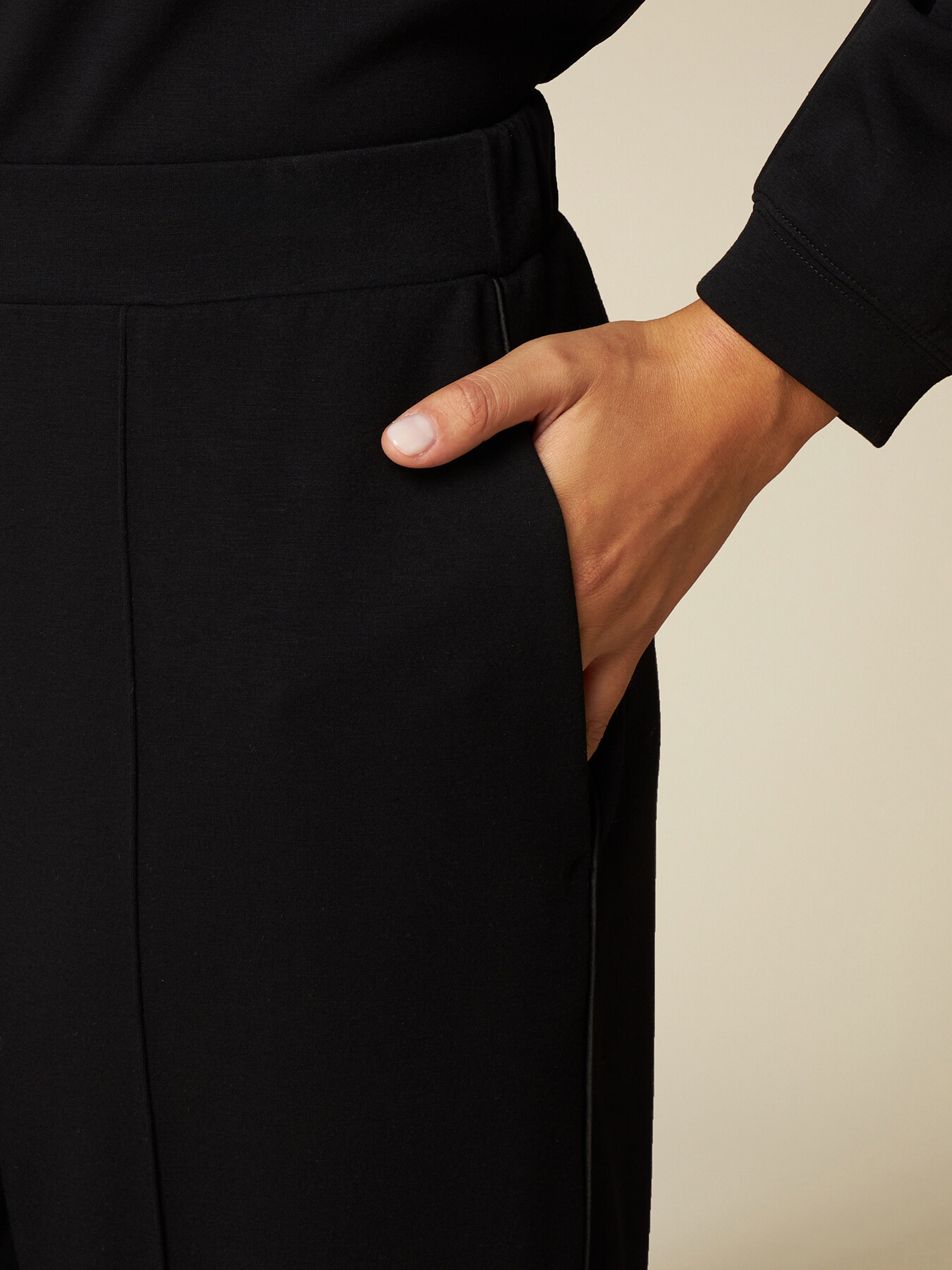 Pantaloni palazzo in jersey soft touch image number 2