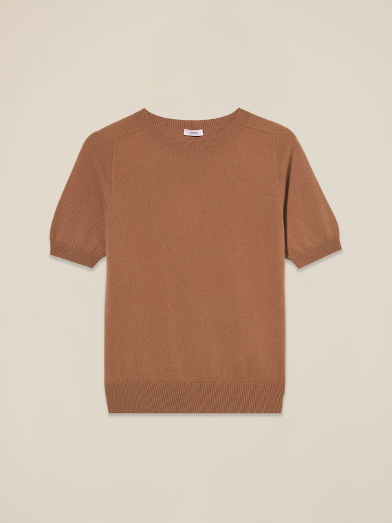 Kurzarmpullover aus reiner Wolle