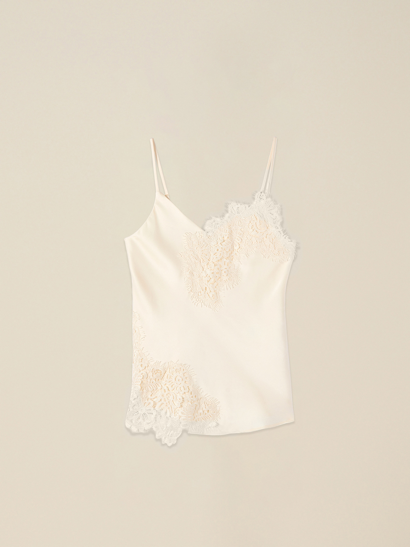 Satin top with lace image number 3