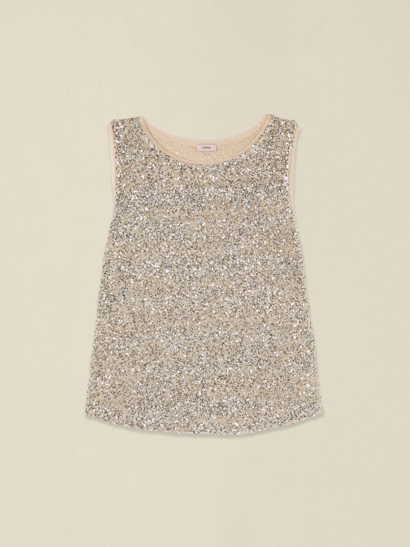 Sequined tulle top image number 3