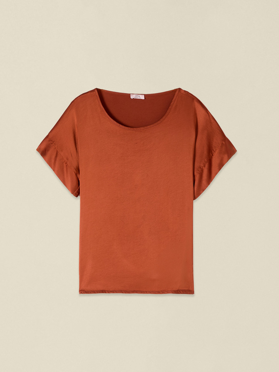 Blusa in raso di viscosa