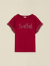 T-shirt en coton avec cristaux et volants image number 3