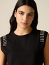 Cotton t-shirt with stone settings image number 2