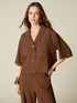 Cropped viscose shirt image number 0