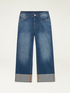 Cropped jeans with turn-up image number 4