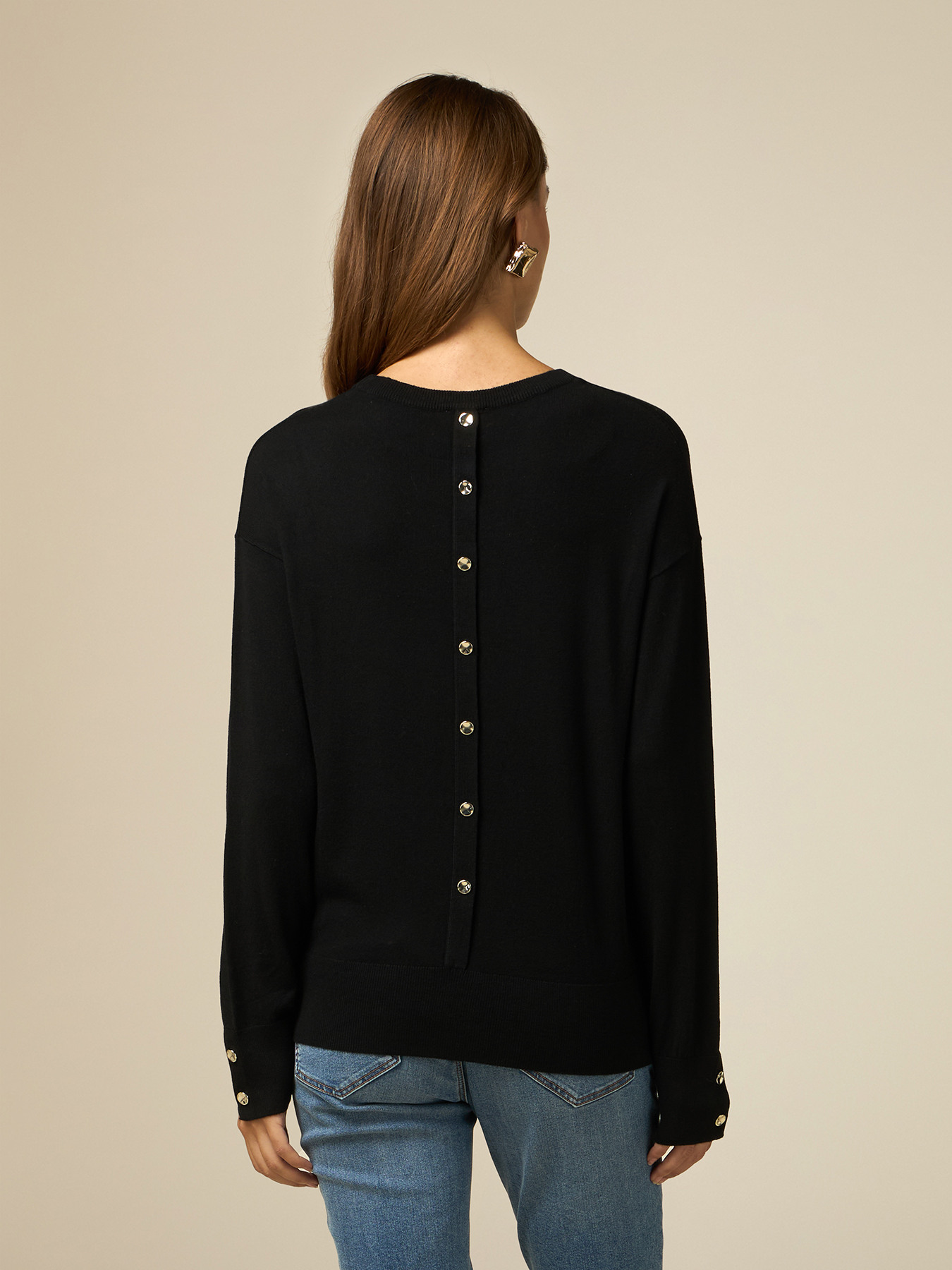 Sweater with back buttons image number 1
