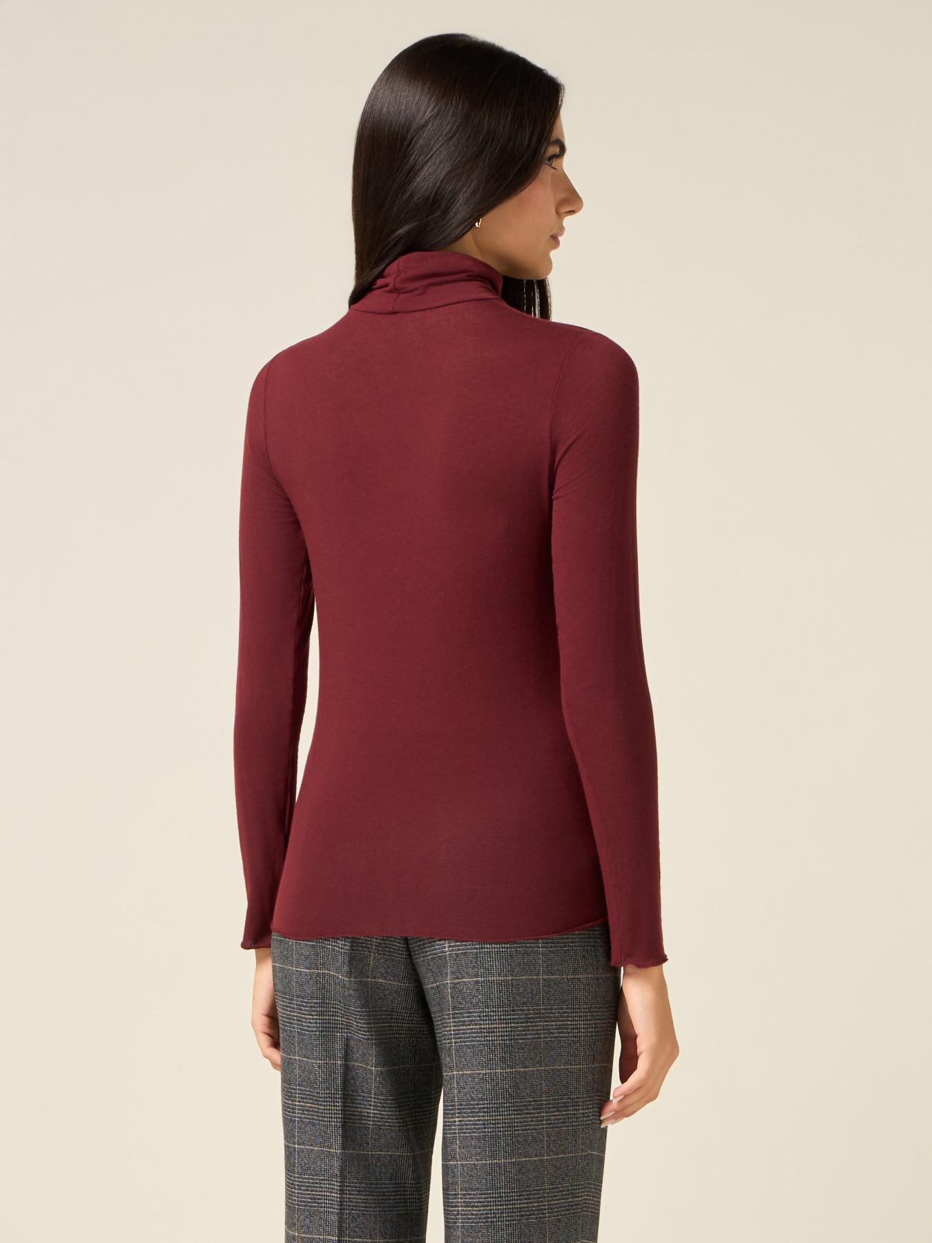 Modal blend turtleneck t-shirt image number 1