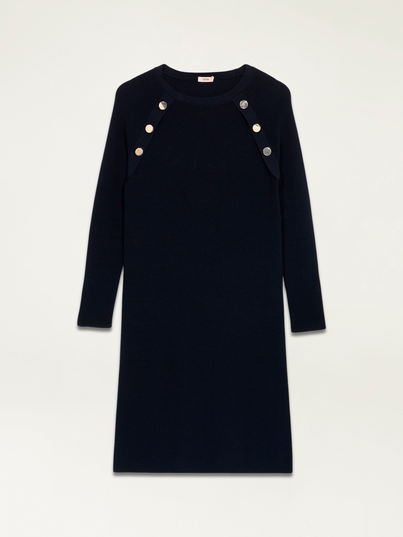 Rochie din tricot cu nasturi image number 4