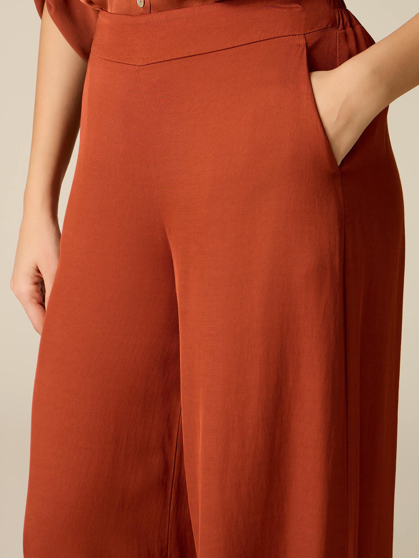 Palazzo-Hose aus Leinenmischung image number 2