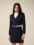 Pinstriped cropped blazer image number 1
