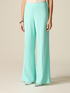Wide-leg palazzo pants in crepe fabric image number 3