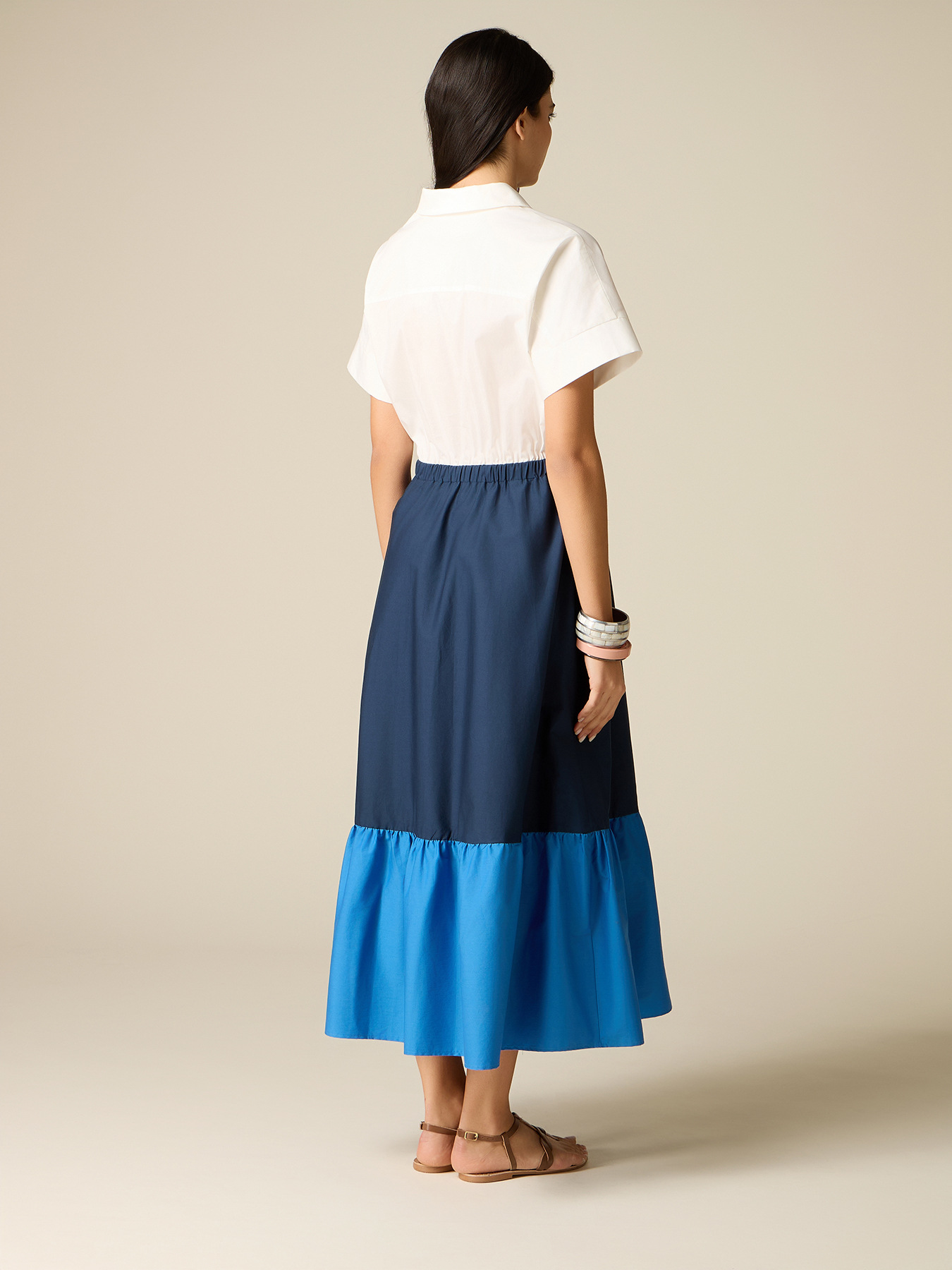 Robe longue color block image number 1