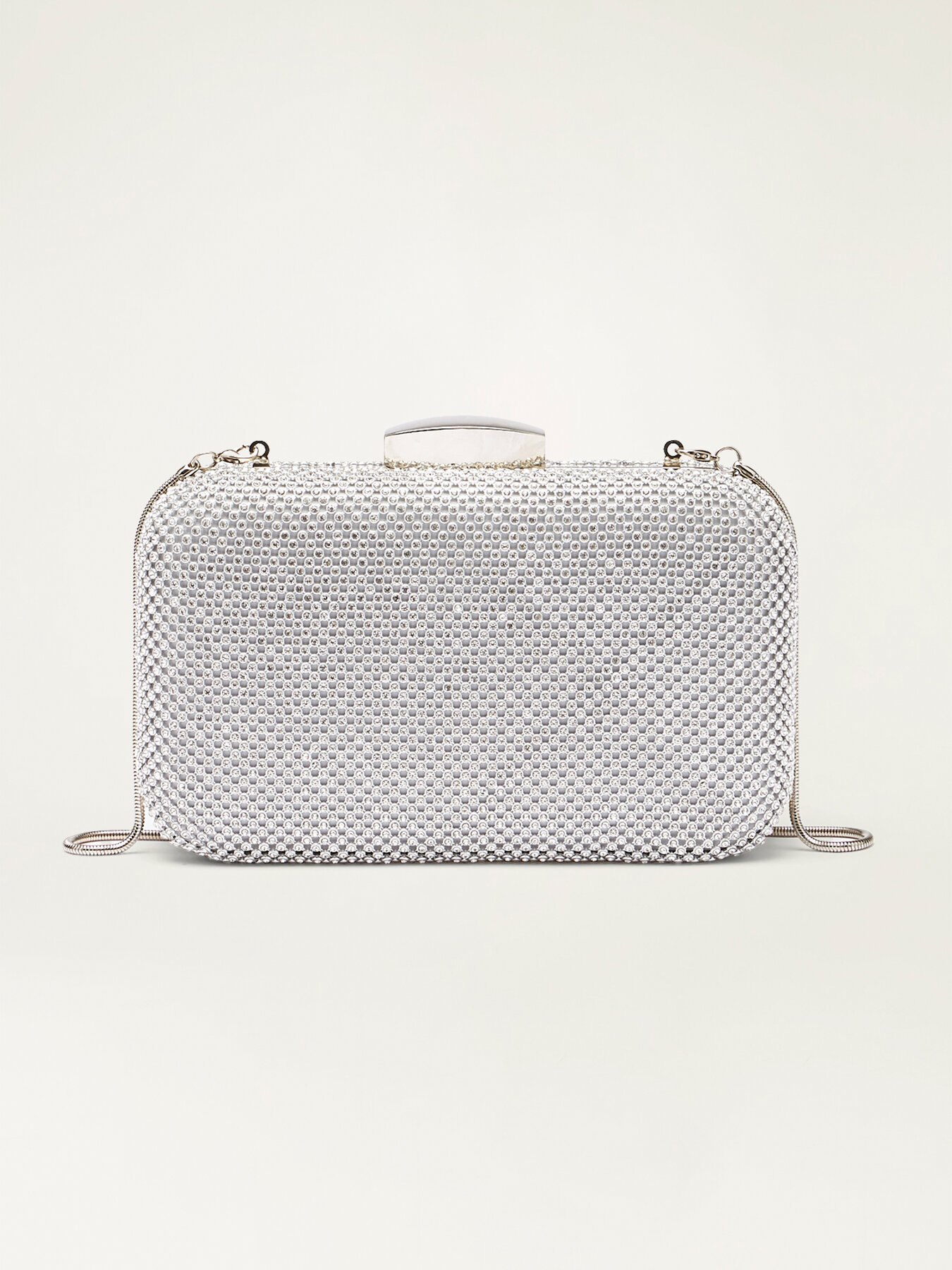 Rigid clutch bag with rhinestones image number 2