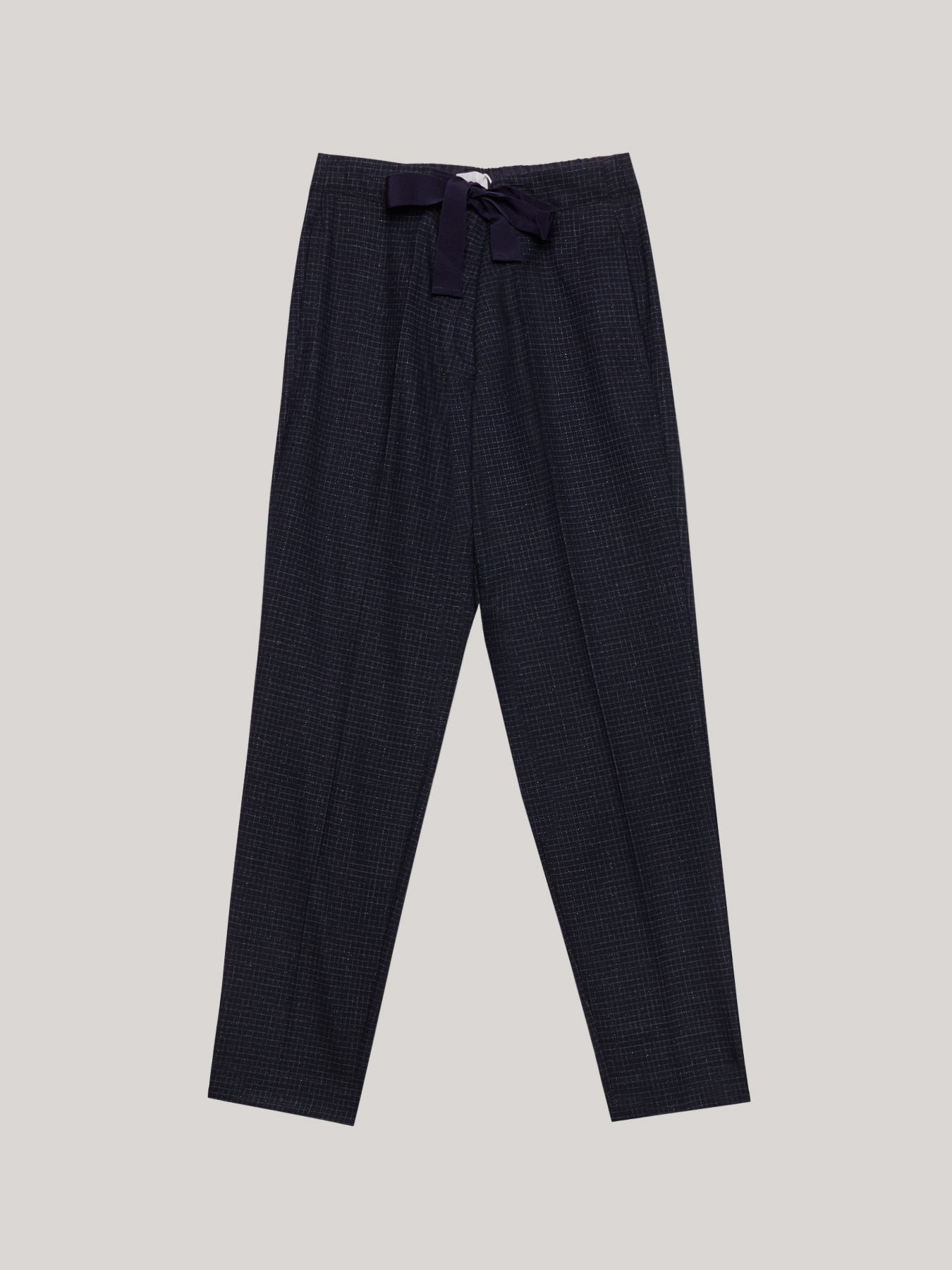 Pantalon jogger &agrave; carreaux en flanelle image number 3