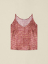 Patterned viscose satin top image number 3