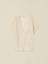 Short sleeve openwork cardigan image number 3