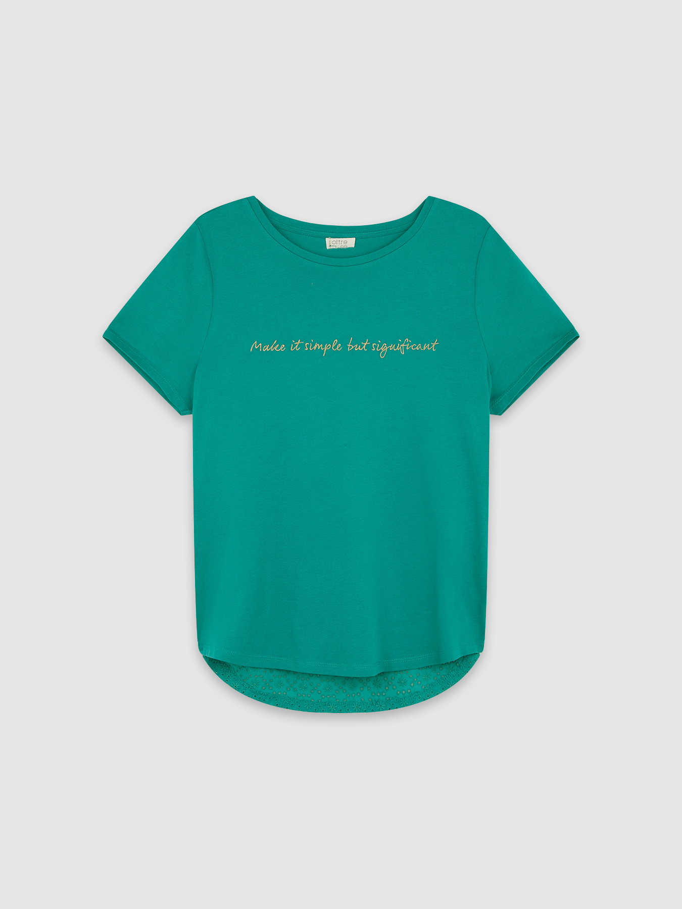Broderie anglaise T-shirt with embroidery image number 3
