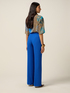 Wide-leg palazzo pants in crepe fabric image number 1