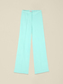 Wide-leg palazzo pants in crepe fabric image number 4