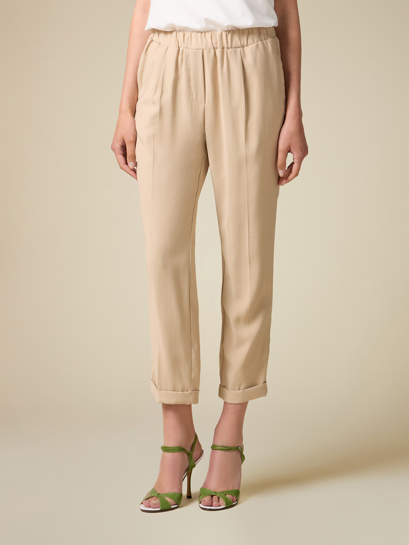 Pantaloni in twill di viscosa image number 3