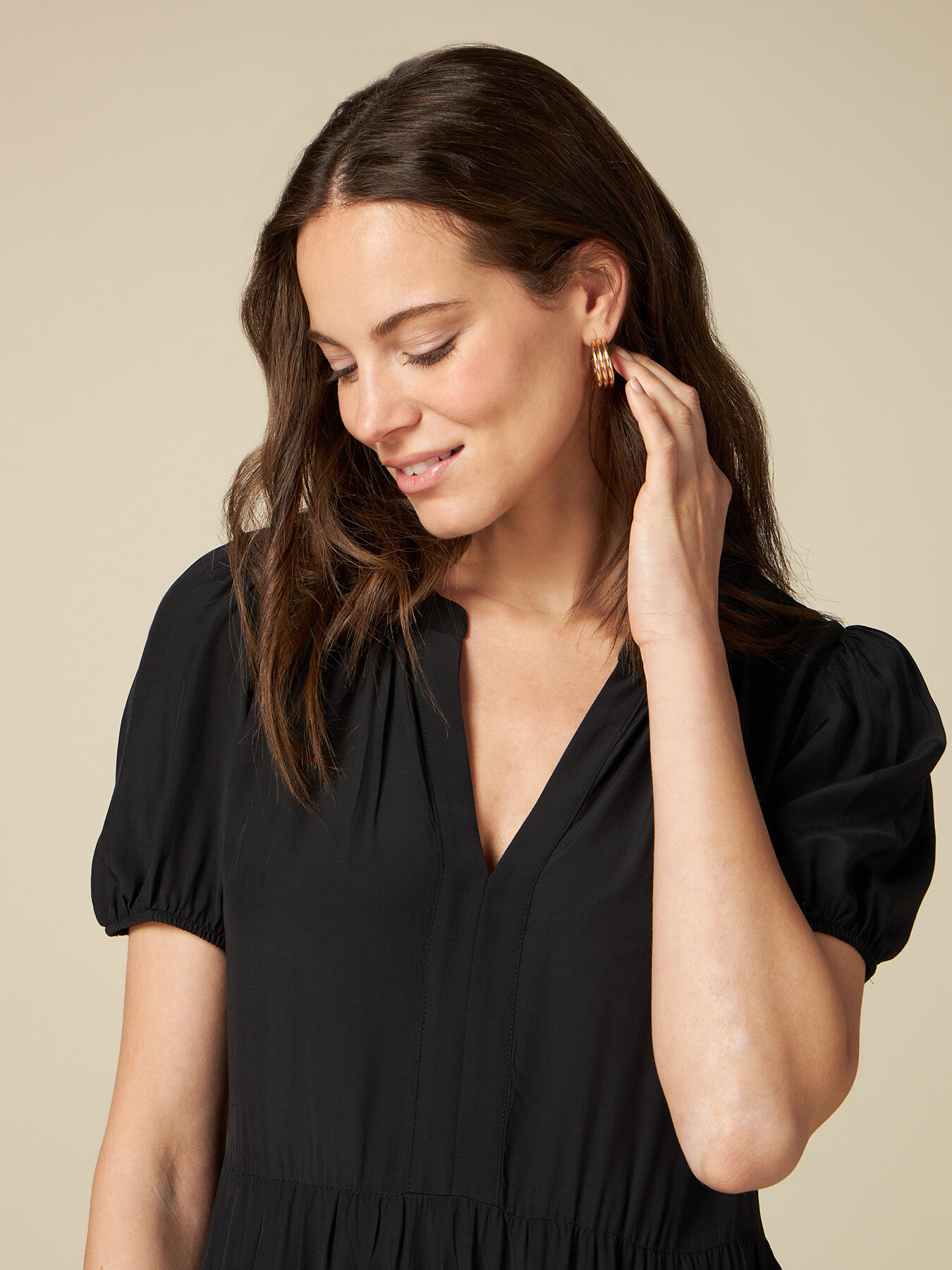 Vestito maniche corte in viscosa image number 2