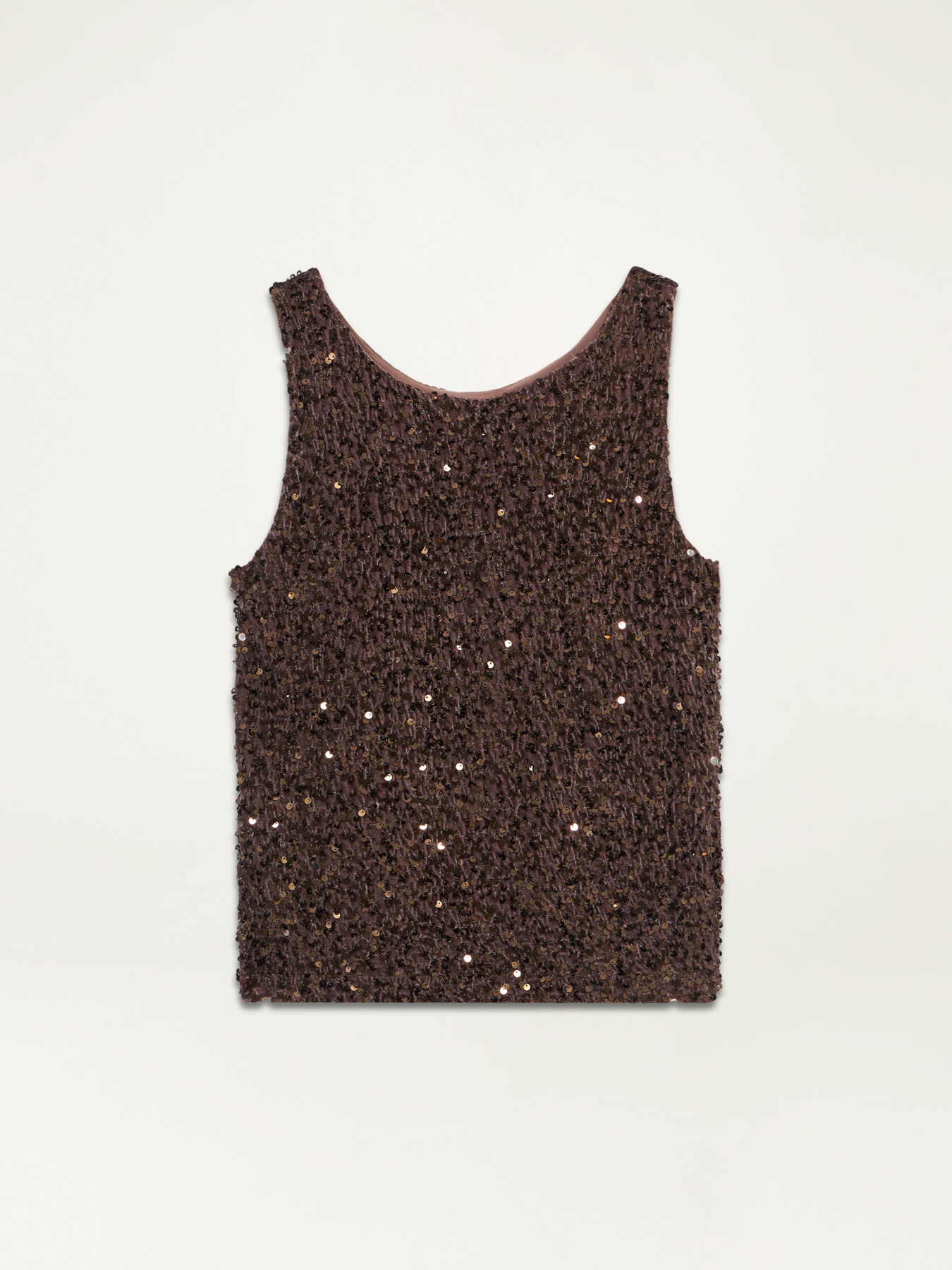 Top in velluto e paillettes image number 3