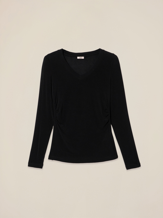 Cashmere blend V-neck T-shirt