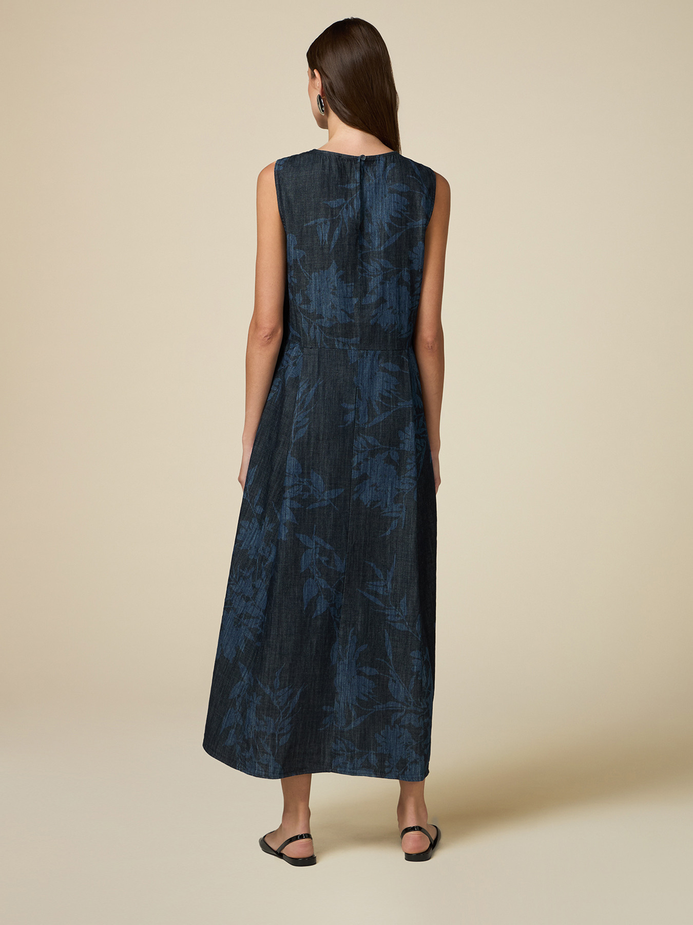 Robe longue en denim imprim&eacute; image number 2