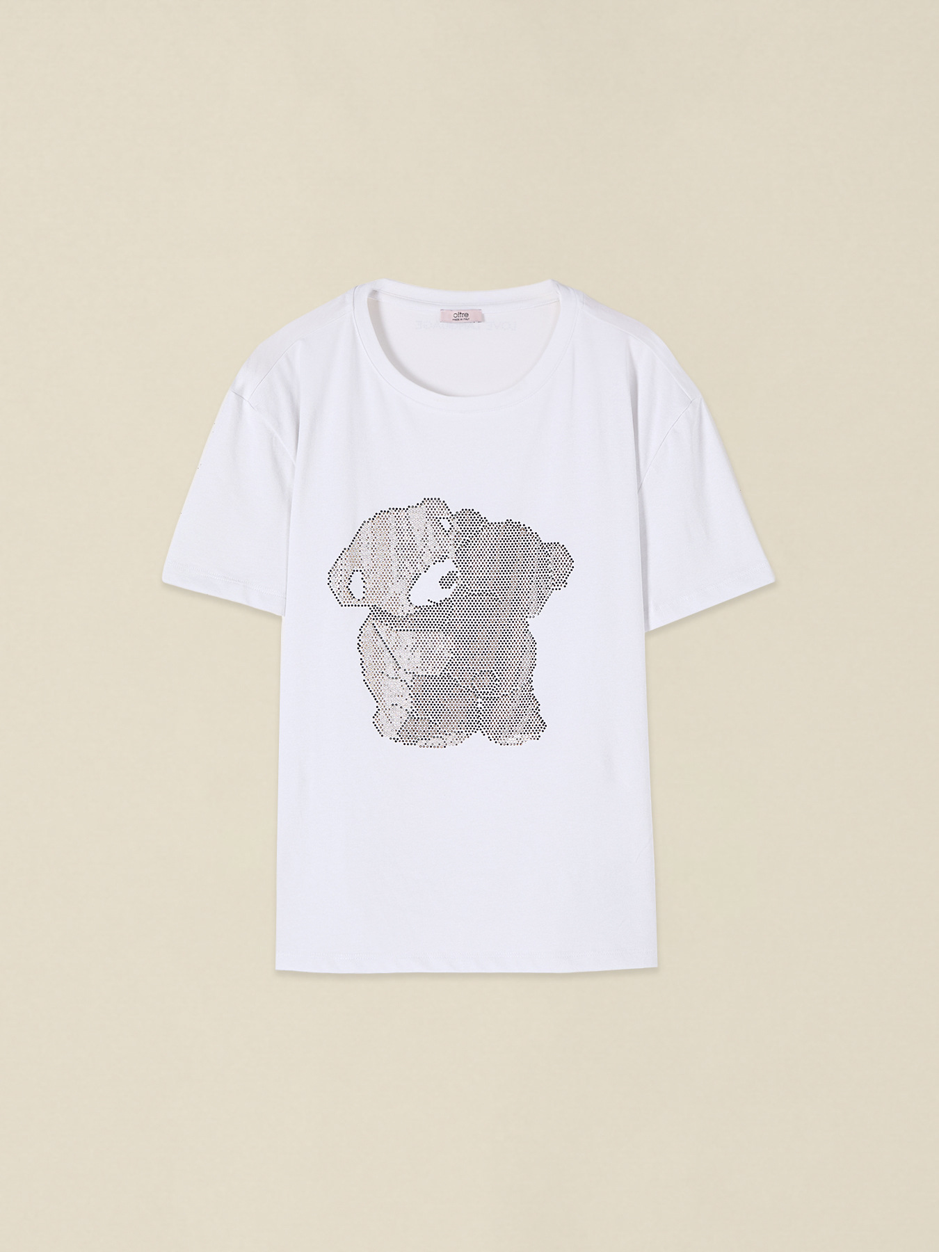Jersey t-shirt with micro crystals image number 3