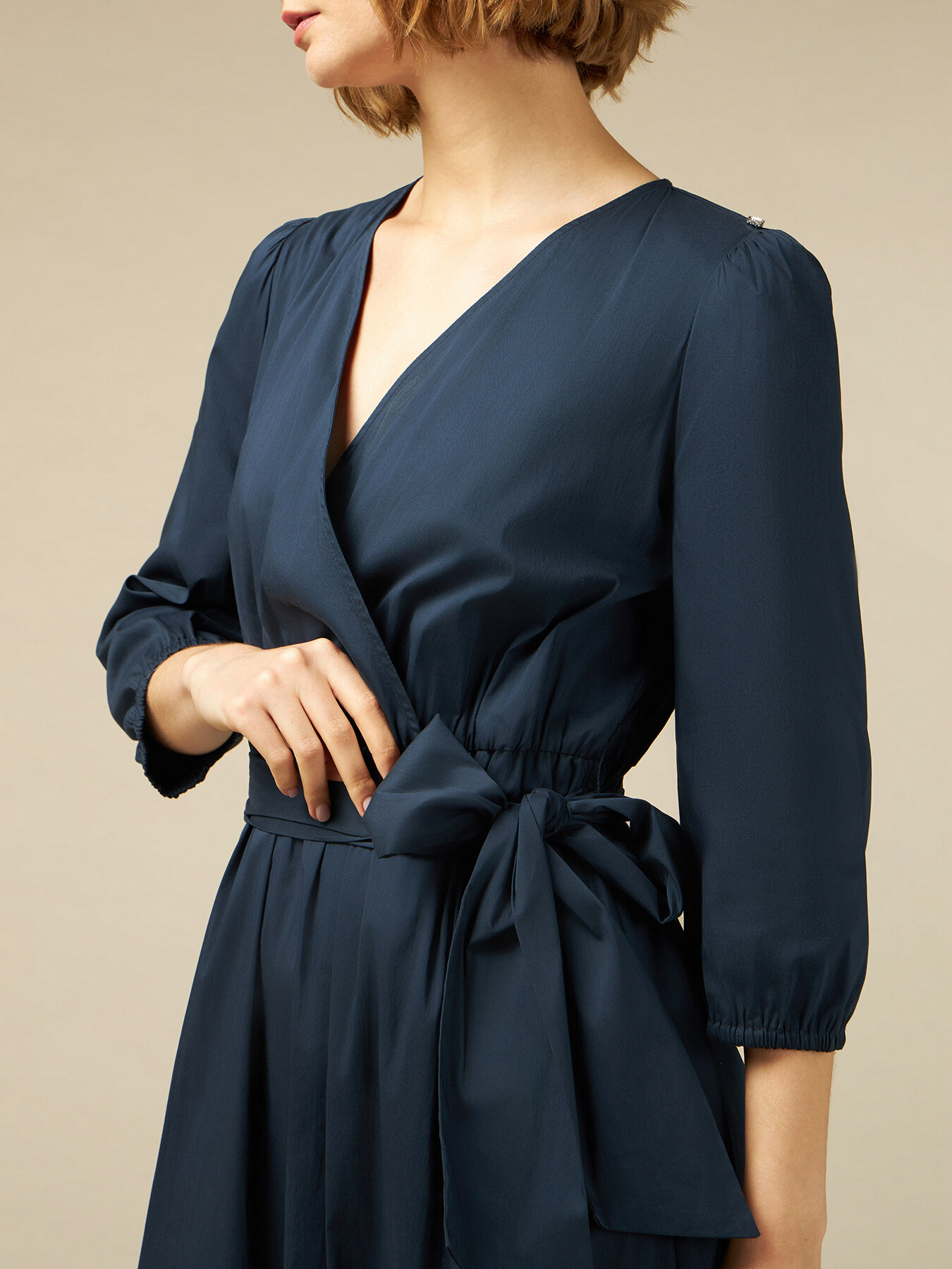 Long poplin dress image number 2