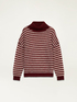 Striped wool blend turtleneck pullover image number 3