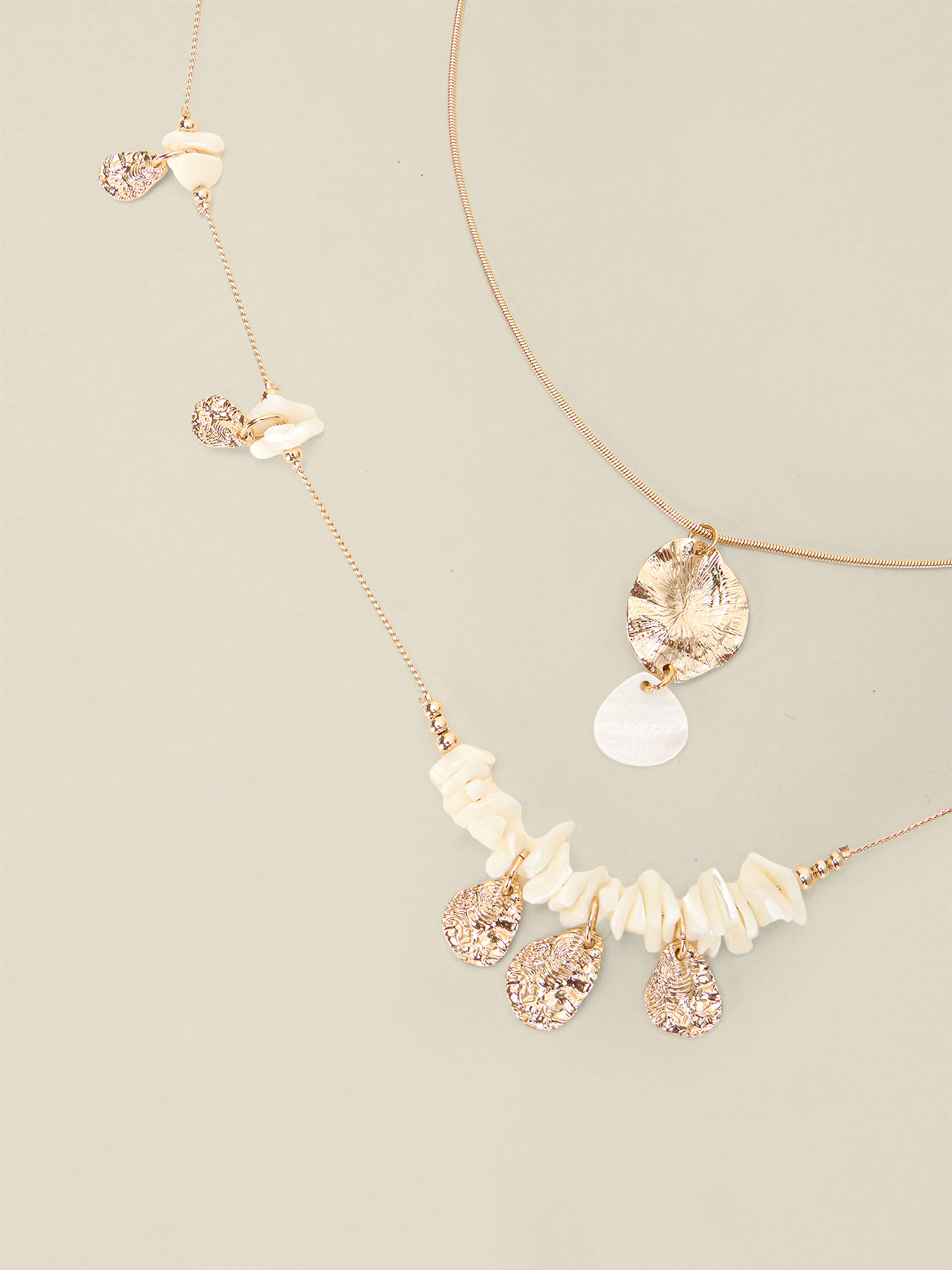 Doppelte Halskette mit Steinen image number 2