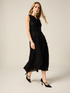 Vestito midi con volant e paillettes image number 3
