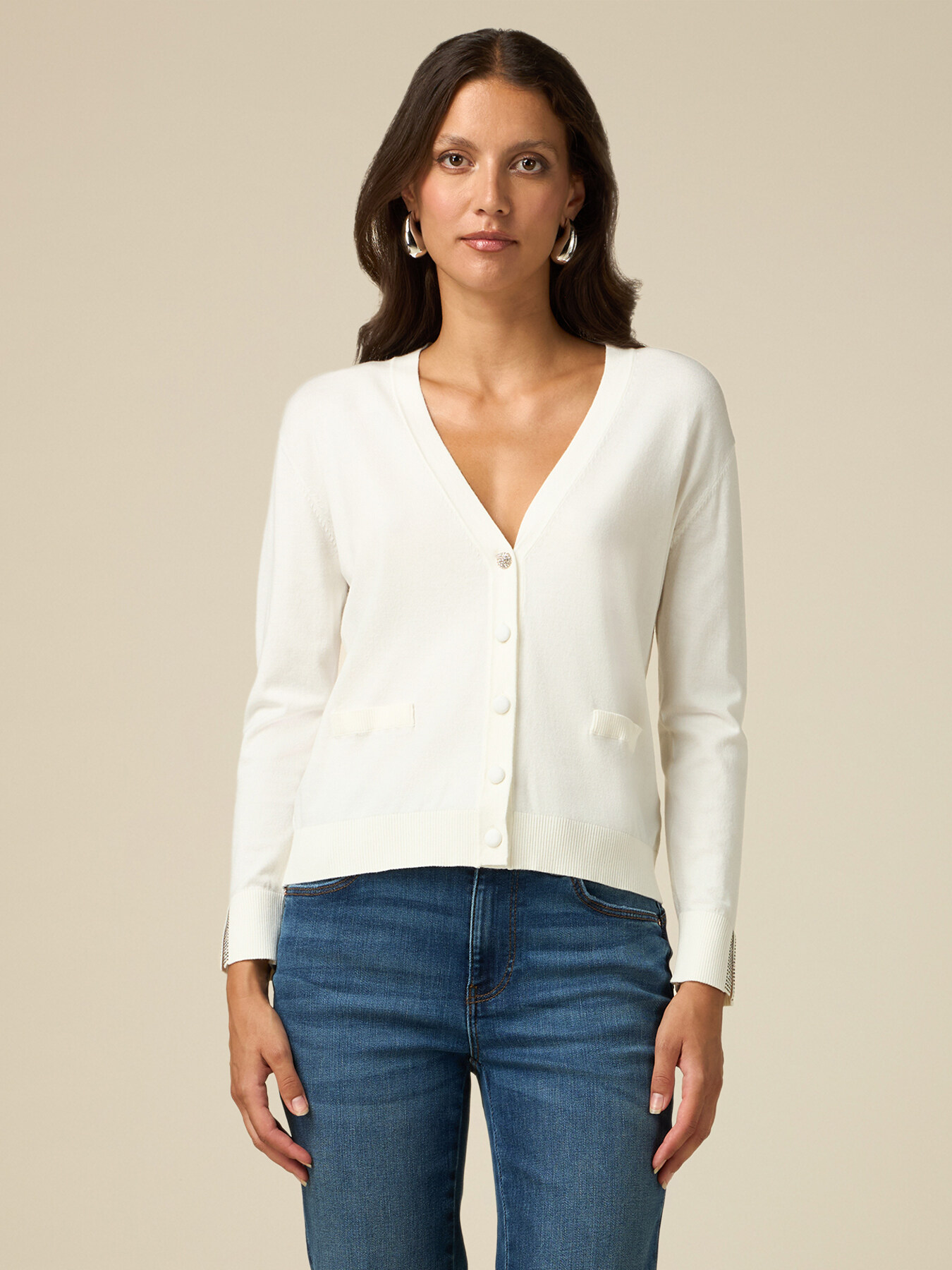 Cardigan avec d&eacute;tail bijou image number 0