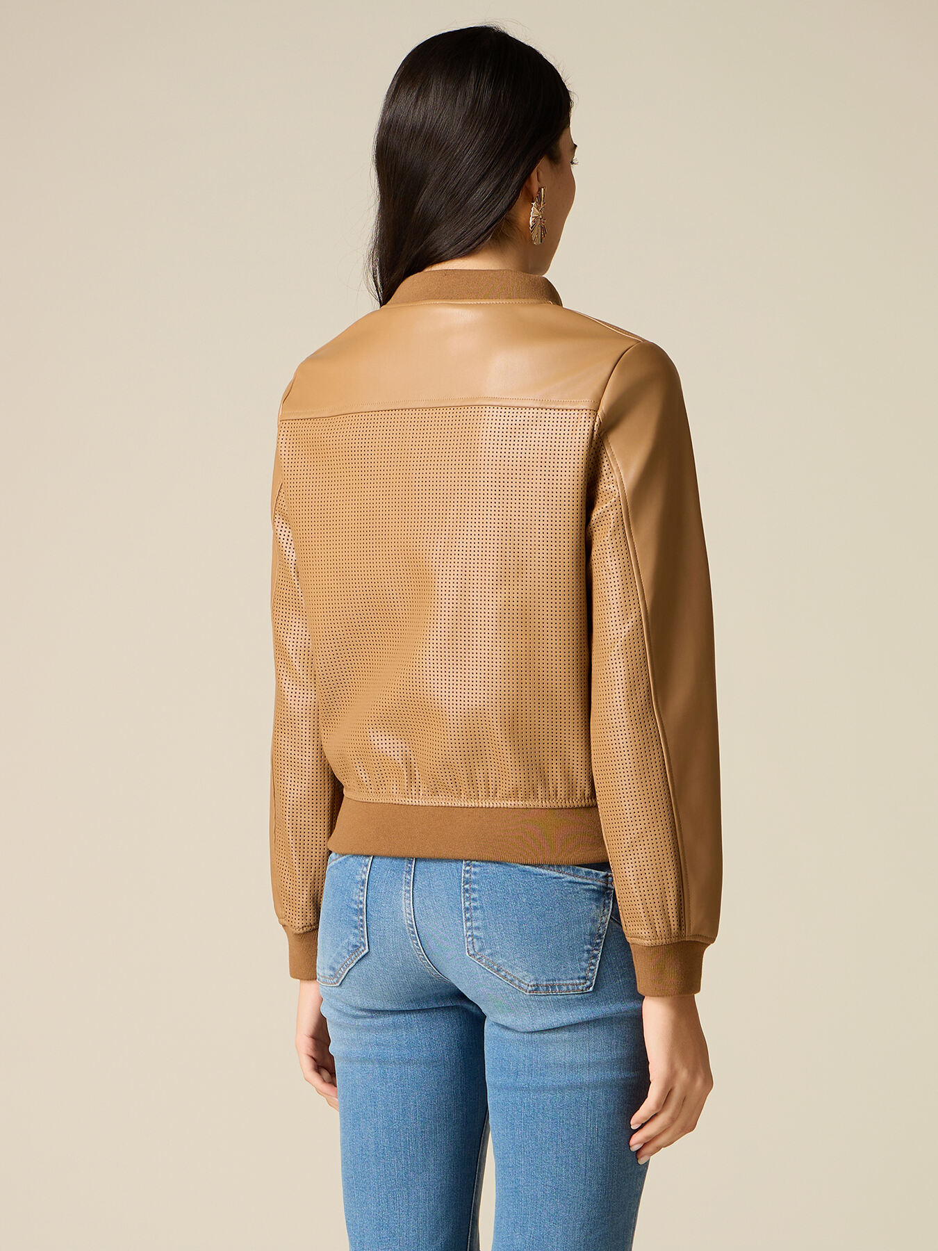 Perforated bomber jacket image number 1