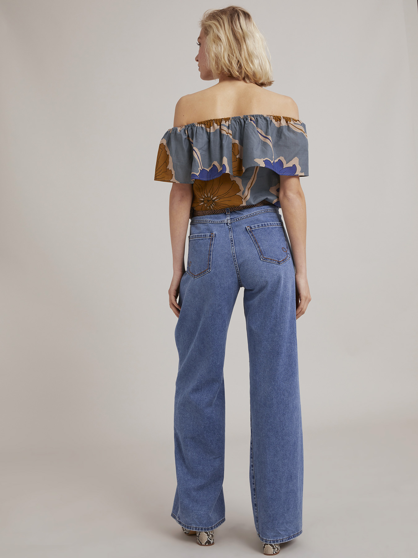 Vaqueros palazzo Miami con cintur&oacute;n image number 2