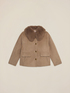 Short coat with furry collar image number 4