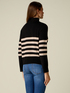 Striped turtleneck with shoulder buttons image number 1