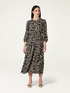 Animal print midi dress image number 0