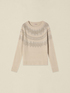 Strickpullover aus Wollmischung mit Kristallen image number 4