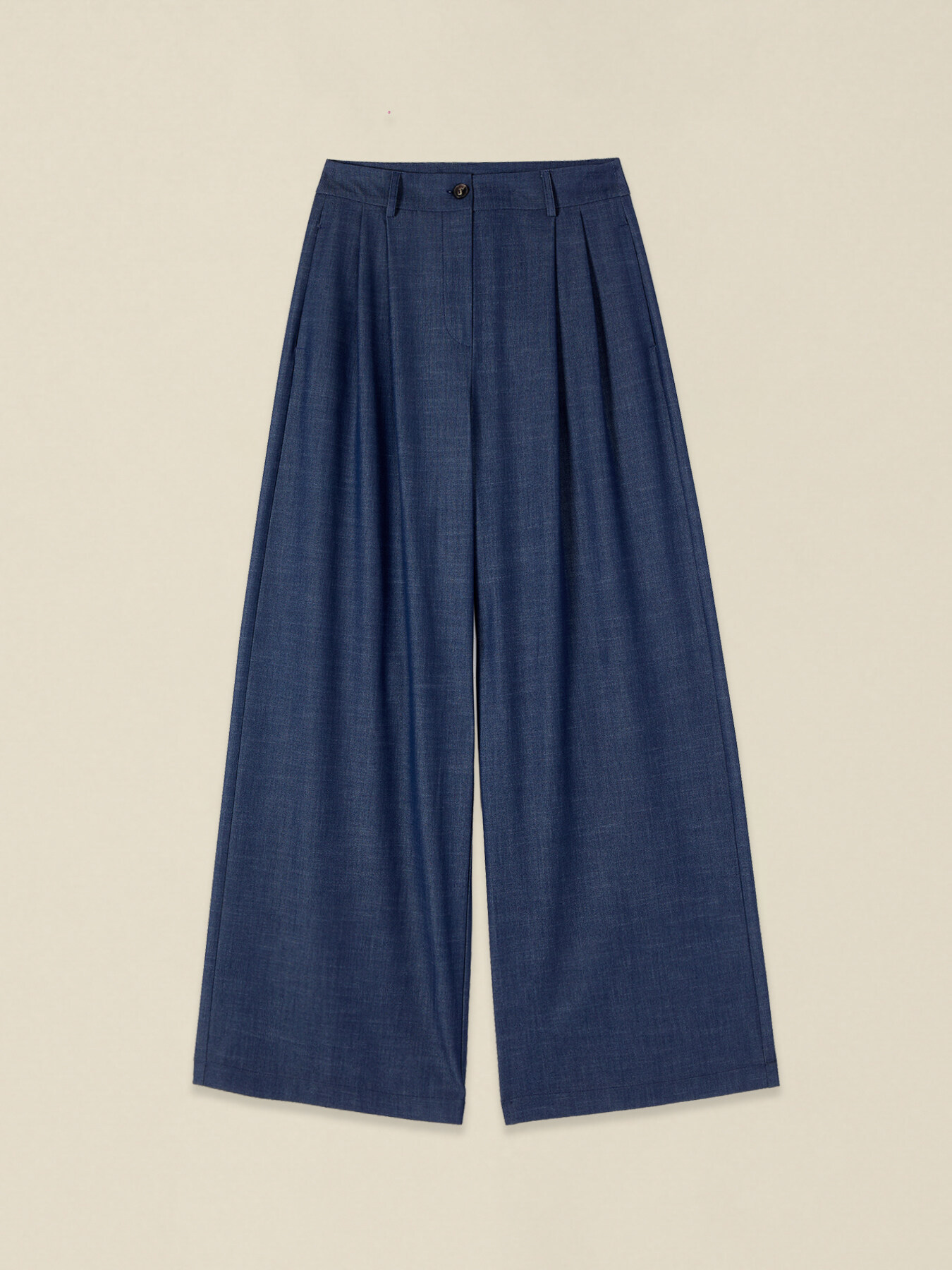 Pantaloni palazzo effetto denim image number 4