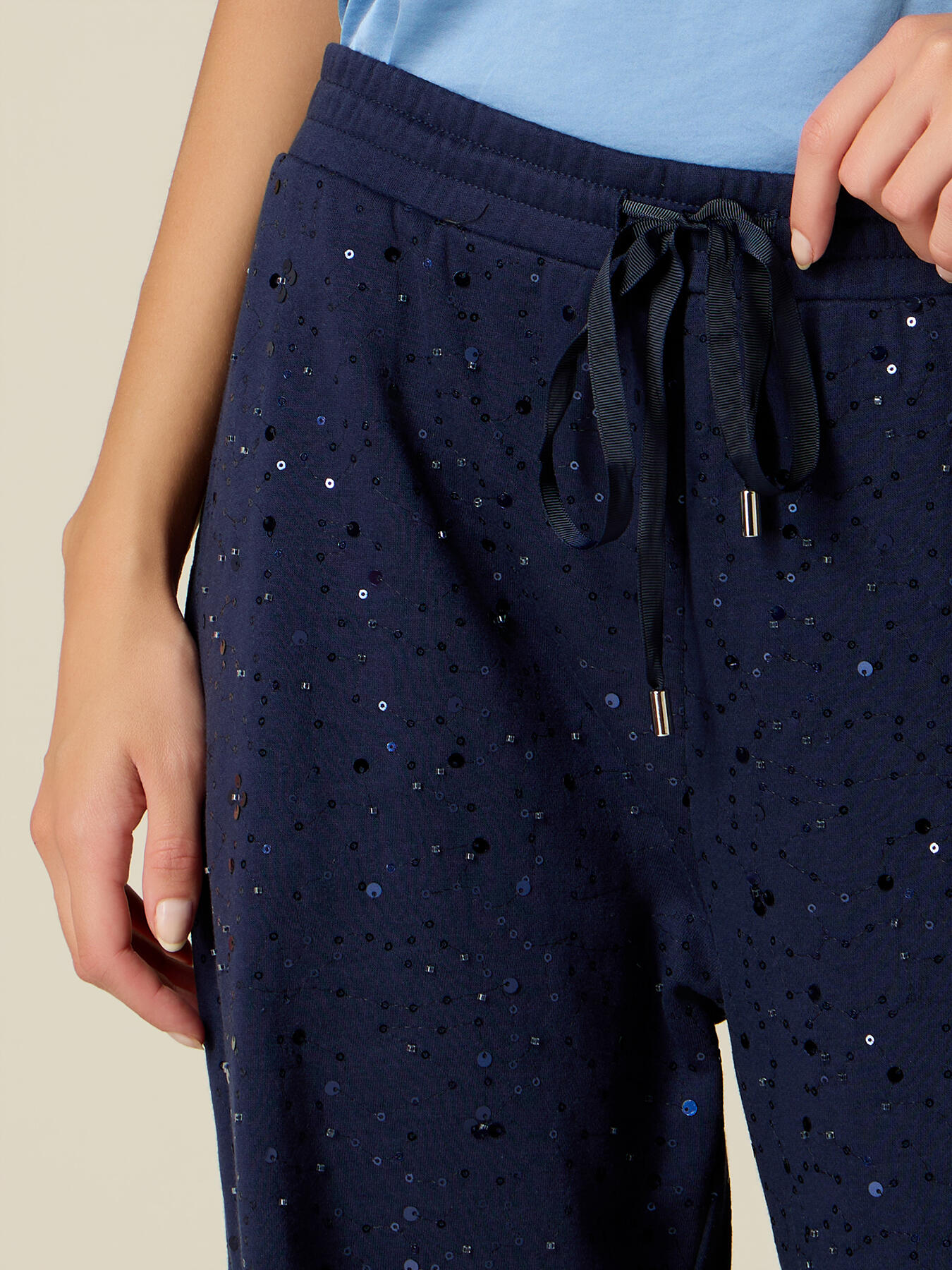 Jogginghose aus Sweatstoff mit Pailletten image number 2