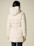 Mid-length puffer jacket with belt and hood image number 1